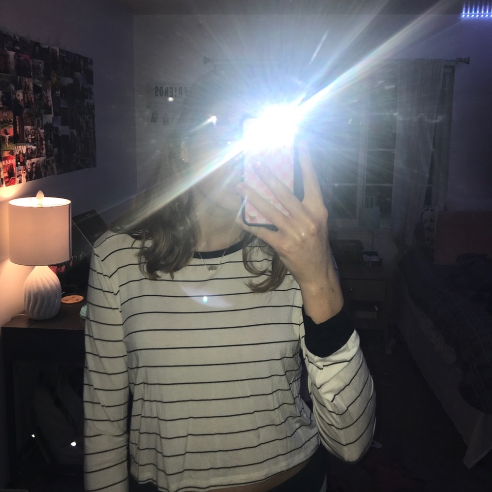 Black and white long sleeve